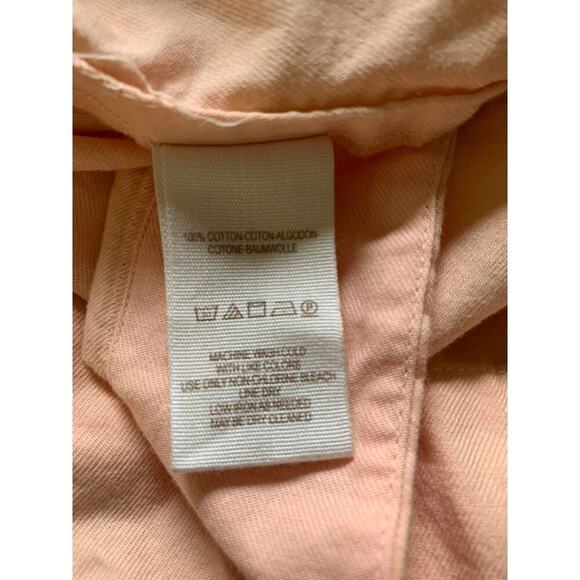 Free People Peach Cotton Fleur Du Jour Floral Embroidered Boho Mini Dress Medium - Picture 8 of 8